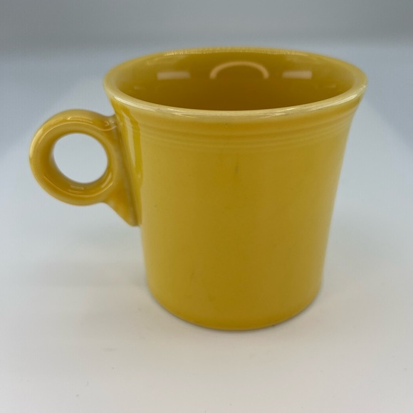 Fiestaware Mug Homer Laughlin HLC Yellow Ring Handle Coffee Cup Tea - Picture 3 of 7